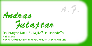 andras fulajtar business card